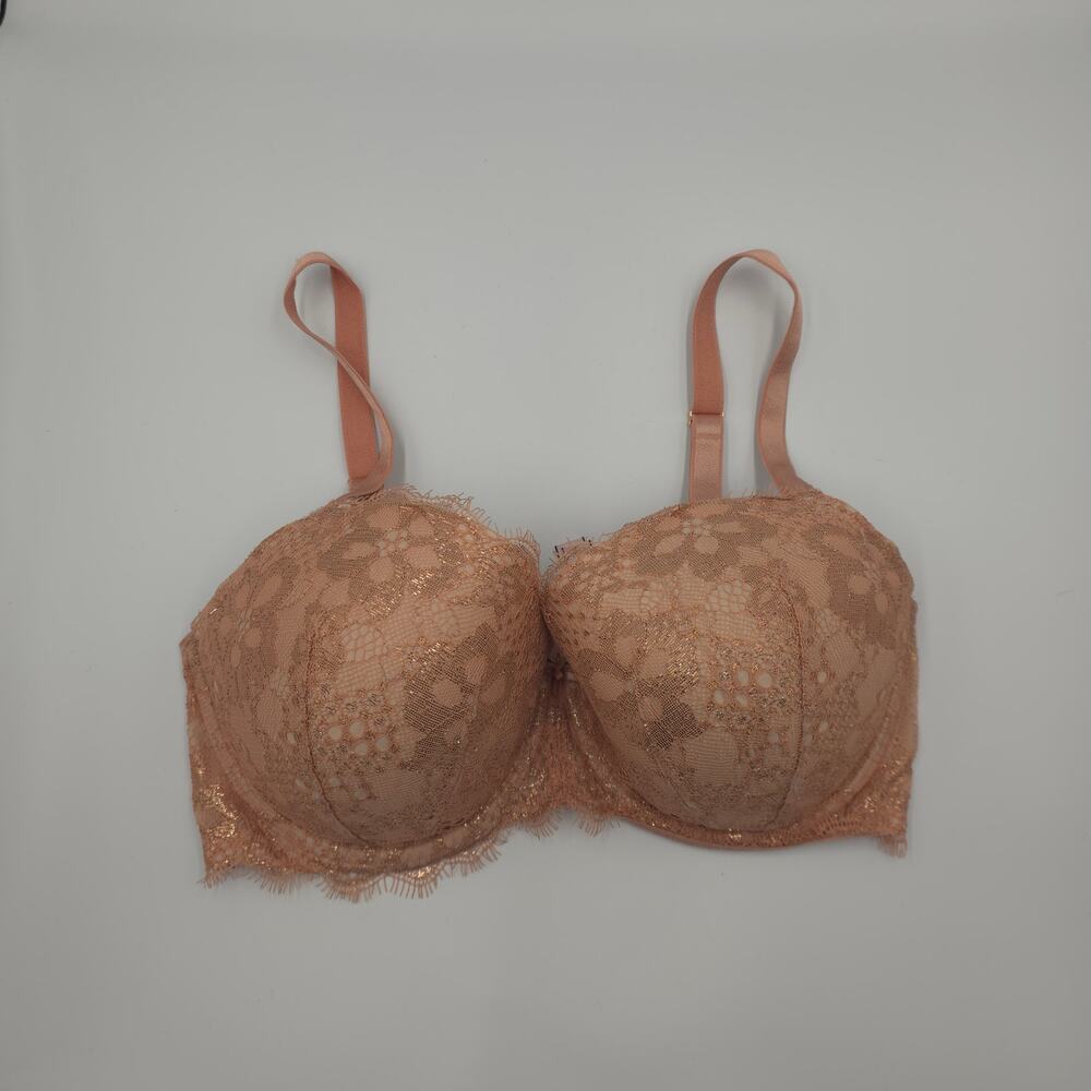 Victoria's Secret Dream Angels Lightly Lined Demi Lace Bra Dusty Rose 34DDD